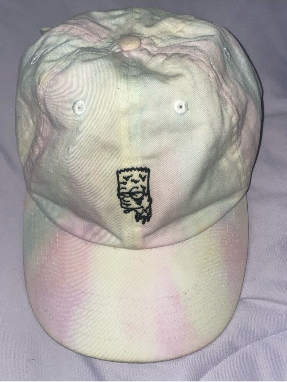 Y2K Bart Simpson Embroidered Pastel Dad Cap